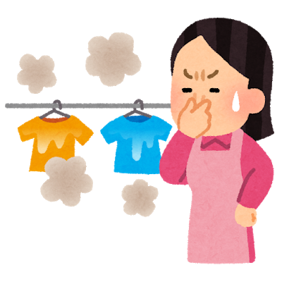 洗濯ものの生乾き